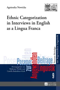 Ethnic Categorization in Interviews in English as a Lingua Franca_cover