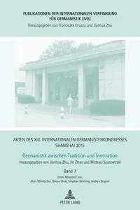 Akten des XIII. Internationalen Germanistenkongresses Shanghai 2015 -Germanistik zwischen Tradition und Innovation_cover