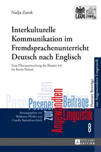 Interkulturelle Kommunikation im Fremdsprachenunterricht Deutsch nach Englisch_cover