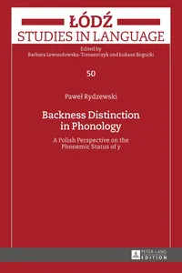 Backness Distinction in Phonology_cover