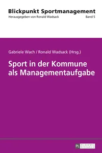 Sport in der Kommune als Managementaufgabe_cover