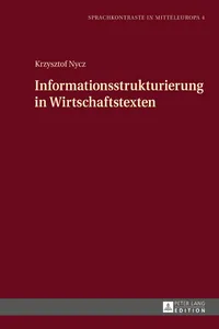 Informationsstrukturierung in Wirtschaftstexten_cover