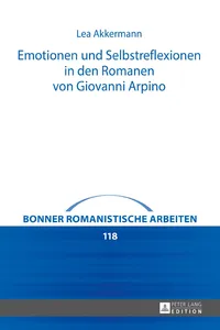 Emotionen und Selbstreflexionen in den Romanen von Giovanni Arpino_cover