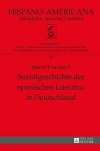 Sozialgeschichte der spanischen Literatur in Deutschland_cover