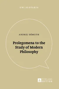 Prolegomena to the Study of Modern Philosophy_cover