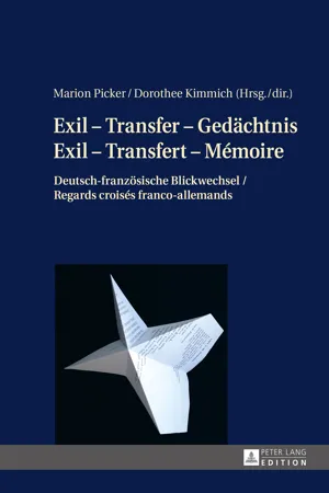 Exil  Transfer  Gedächtnis / Exil  Transfert  Mémoire