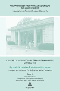 Akten des XIII. Internationalen Germanistenkongresses Shanghai 2015 Germanistik zwischen Tradition und Innovation_cover