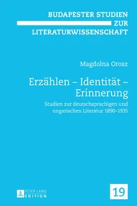 Erzählen Identität Erinnerung_cover