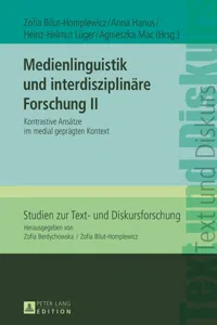 Medienlinguistik und interdisziplinäre Forschung II_cover