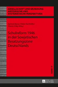 Schulreform 1946 in der Sowjetischen Besatzungszone Deutschlands_cover