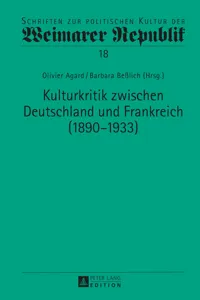 Kulturkritik zwischen Deutschland und Frankreich_cover