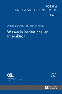 Wissen in institutioneller Interaktion_cover