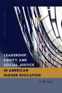 Leadership, Equity, and Social Justice in American Higher Education_cover