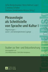 Phraseologie als Schnittstelle von Sprache und Kultur I_cover