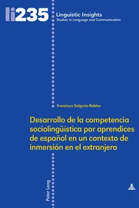 Desarrollo de la competencia sociolingüística por aprendices de español en un contexto de inmersión en el extranjero_cover