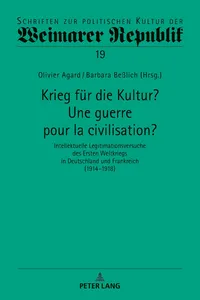 Krieg für die Kultur? Une guerre pour la civilisation?_cover