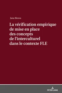 La vérification empirique de mise en place des concepts de lʹinterculturel dans le contexte FLE_cover