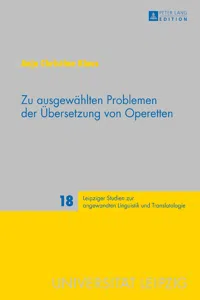 Zu ausgewählten Problemen der Übersetzung von Operetten_cover