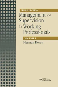 Management and Supervision for Working Professionals, Third Edition, Volume I_cover