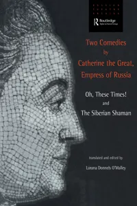 Two Comedies by Catherine the Great, Empress of Russia_cover