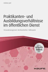 Praktikanten- und Ausbildungsverhältnisse im öffentlichen Dienst - inkl. Arbeitshilfen online_cover