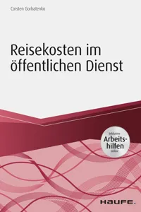 Reisekosten im öffentlichen Dienst - inkl. Arbeitshilfen online_cover