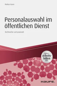 Personalauswahl im öffentlichen Dienst - inkl. Arbeitshilfen online_cover