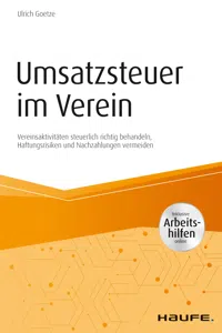 Umsatzsteuer im Verein - inkl. Arbeitshilfen online_cover