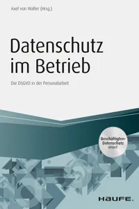 Datenschutz im Betrieb - Die DS-GVO in der Personalarbeit_cover