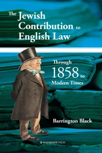 The Jewish Contribution to English Law_cover