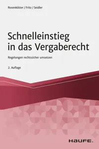 Schnelleinstieg in das Vergaberecht_cover