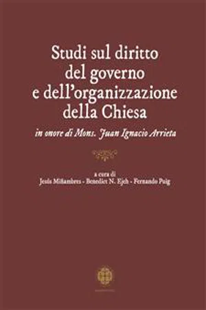 Studi sul diritto del governo e dell'organizzazione della Chiesa