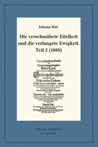 Die verschmähete Eitelkeit und die verlangete Ewigkeit, Teil 2_cover