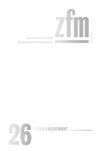 ZfM - Zeitschrift für Medienwissenschaft_cover