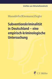 Subventionskriminalität in Deutschland_cover