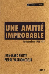 Une amitié improbable_cover