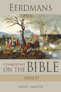 Eerdmans Commentary on the Bible: Sirach_cover