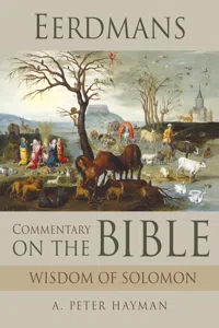 Eerdmans Commentary on the Bible: Wisdom of Solomon_cover