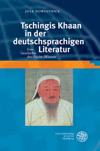 Tschingis Khaan in der deutschsprachigen Literatur_cover