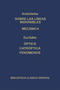 Sobre las líneas indivisibles. Mecánica. Óptica. caóptrica. Fenómenos._cover