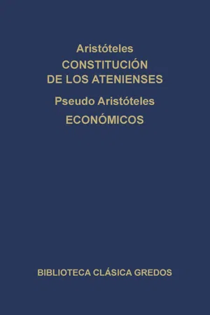 Constitución de los Atenienses. Económicos.