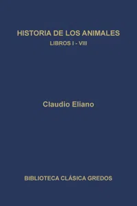 Historia de los animales. Libros I-VIII_cover