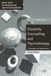 Disability, Counselling and Psychotherapy_cover