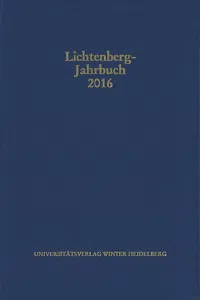 Lichtenberg-Jahrbuch 2016_cover