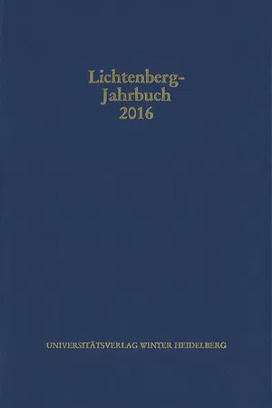 Lichtenberg-Jahrbuch 2016