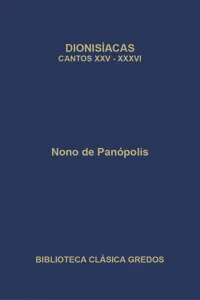 Dionisíacas. Cantos XXV-XXXVI_cover