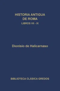 Historia antigua de Roma. Libros VII-IX_cover