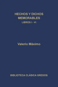 Hechos y dichos memorables. Libros I-VI_cover