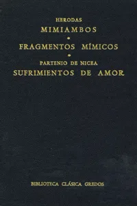 Mimiambos. Fragmentos mímicos. Sufrimientos de amor_cover