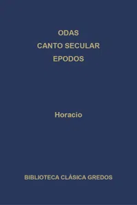 Odas. Canto secular. Epodos_cover